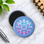 Fridge Magnet Estetik Mandala 58mm | Magnet Kulkas Aesthetic Biru Ungu | Hiasan Kulkas Unik Minimalis | Souvenir Magnet Bulat Fridge Magnet Estetik Mandala 58mm | Magnet Kulkas Aesthetic Biru Ungu | Hiasan Kulkas Unik Minimalis | Souvenir Magnet Bulat